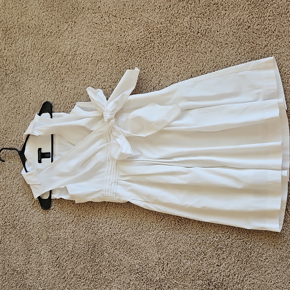 WHBM Elegant White Wrap Dress